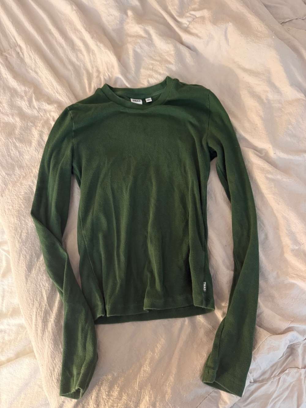 TNA Forest Green Long Sleeve Crewneck Top